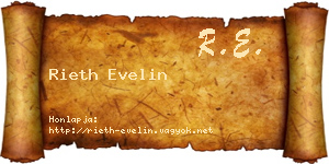 Rieth Evelin névjegykártya